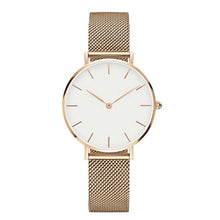 Load image into Gallery viewer, Fashion Big Brand Women Stainless Steel Strap Quartz Wrist Watch Luxury Simple Style Designed Watches Women's Clock